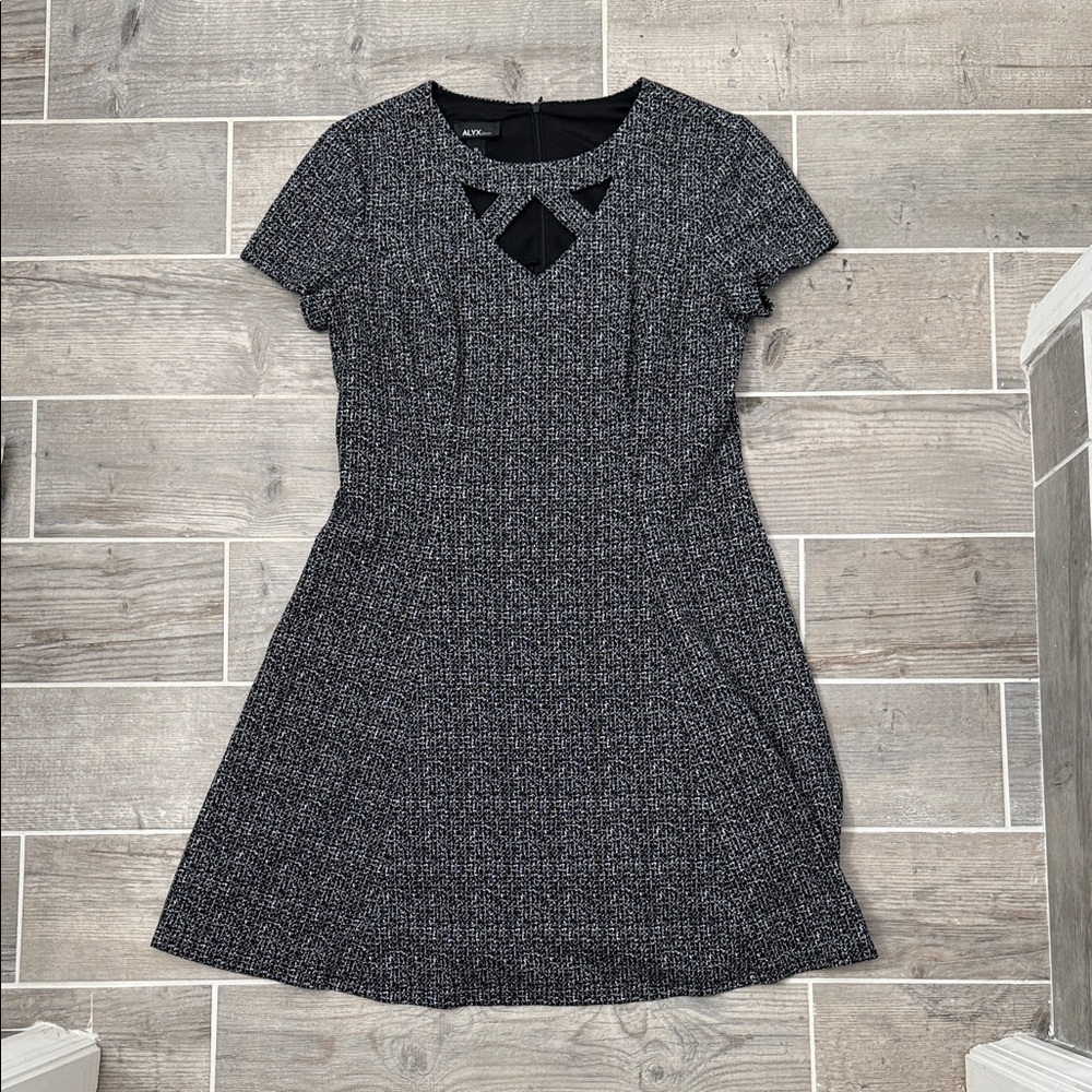 Alyx Black and Gray Textured Mini Dress